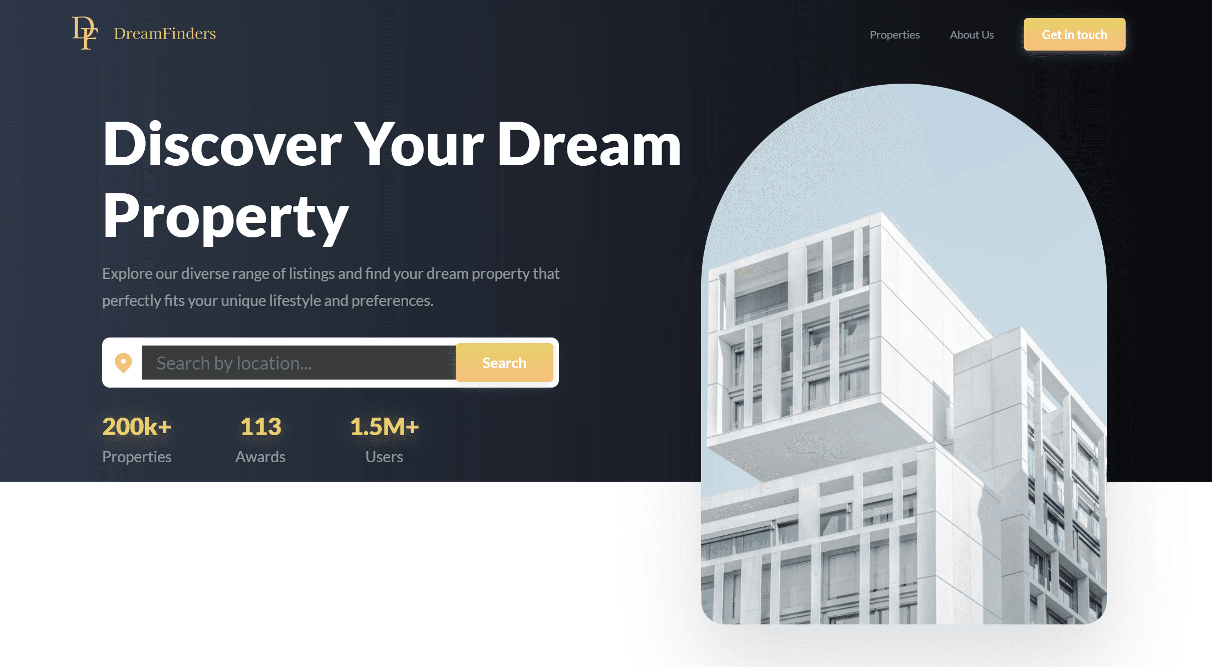 DreamFinders interface