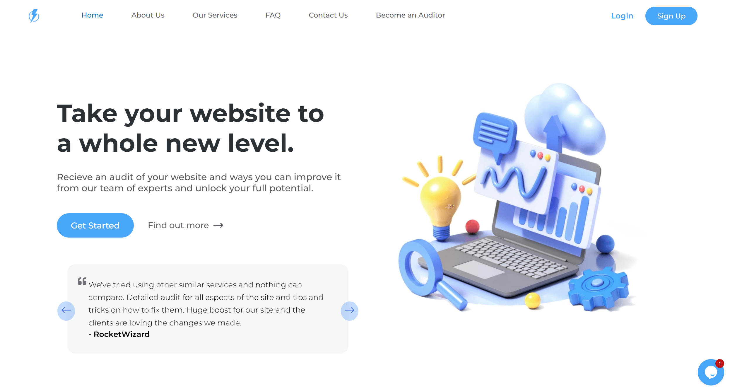 SiteBoost interface